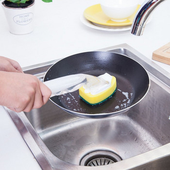 Σετ βουρτσών καθαρισμού πιάτων διανομής σαπουνιού Αντικατάσταση σφουγγάρι λαβής πλυσίματος πιάτων κεφαλής καθαρισμού νιπτήρα κουζίνας Εργαλείο καθαρισμού
