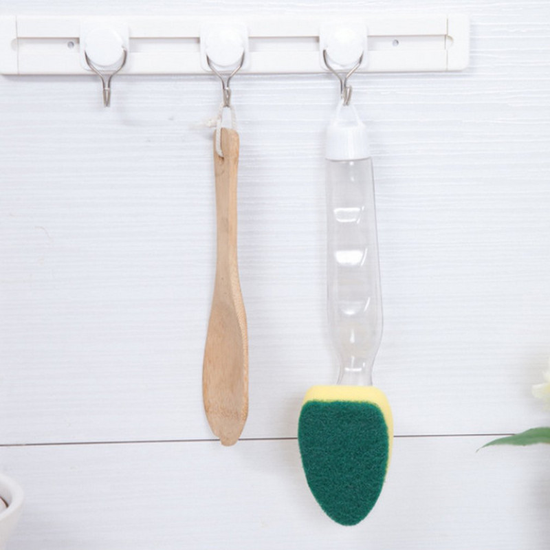 Szappan adagoló edénytisztító kefe készlet Mosogató nyél Szivacs cserefej Konyhai mosogató súroló tisztítóeszköz