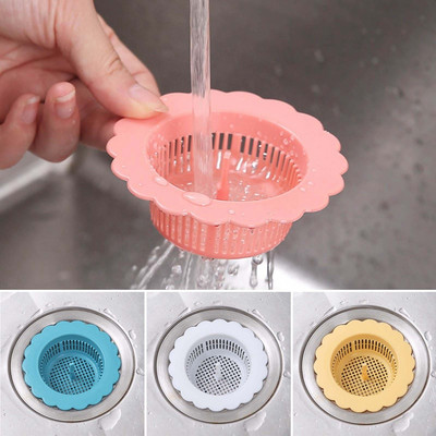 4 värvi Lilletüüp Silikoon Köögisõel Kork äravooluava kraanikauss Vannitoa äravool Juuksepüüdja kraanikauss Kurn Tööriistad