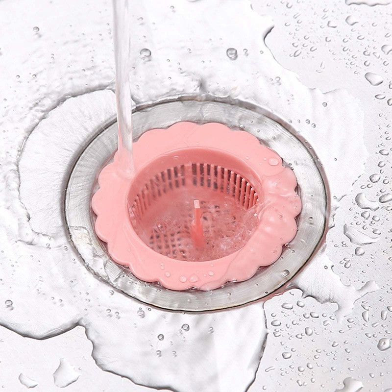 4 spalvos Gėlių tipas Silikoninis Virtuvės sietelis Kamštis Išleidimo anga Kriauklės sietelis Vonios nutekėjimas Plaukų gaudyklė kriauklės sietelis Įrankiai