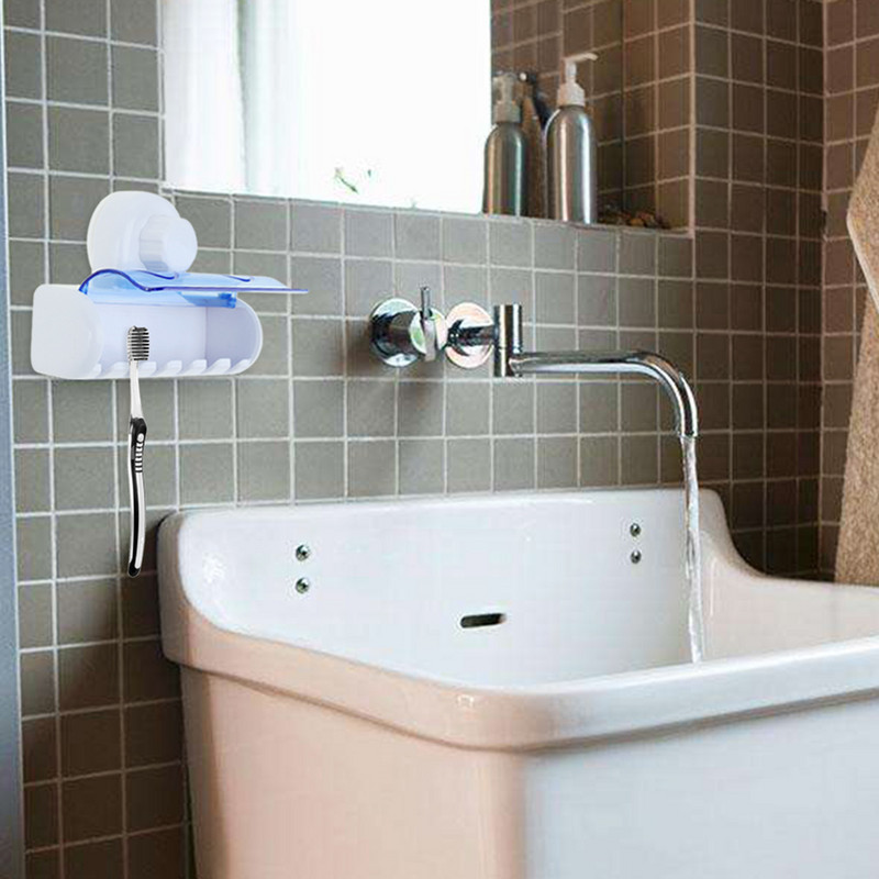 6 polica Vakumska čašica Otporan na prašinu Držač četkica za zube Kupaonski zid Kuke za pohranu Zidni stalak za kućnu kuhinju Nape Organizatori četkica za zube