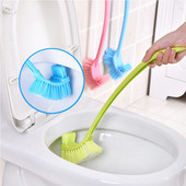 Καθαρή βούρτσα τουαλέτας Πλαστική μακριά λαβή διπλής όψης νεκρή γωνία Μαλακά μαλλιά Καθαρισμός τουαλέτας Βούρτσες με καμπυλωτό διάκενο δαπέδου Εργαλείο καθαρισμού