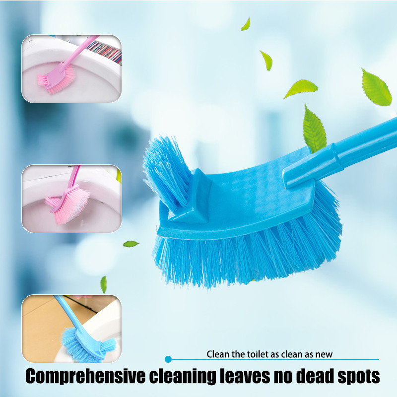 Καθαρή βούρτσα τουαλέτας Πλαστική μακριά λαβή διπλής όψης νεκρή γωνία Μαλακά μαλλιά Καθαρισμός τουαλέτας Βούρτσες με καμπυλωτό διάκενο δαπέδου Εργαλείο καθαρισμού