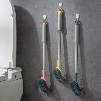 Βούρτσα λεκάνης τουαλέτας μπάνιου με πλαστική μακριά αντιολισθητική λαβή Καμπυλωτό καθαριστικό πλυντήριο τοίχου Εργαλείο βαθύ καθαρισμού