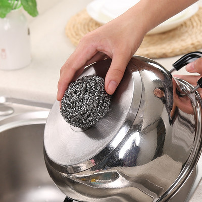 ZOCDOU 6.8cm Stainless Steel Cleaning Ball Wash Dishe Plate Bowl Clean Product Kitchen Sponges Scouring Pad Brushes Ball Scourer