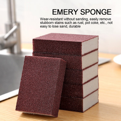 Magical Sponge Eraser Rust Remover Brush Dish Pot Cleaning Brush Sponge Emery Brush Clean Rub Pot Kitchen Tools Descaling Gadget