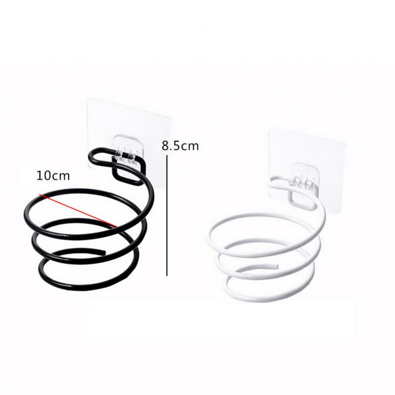 Metalni držač za sušilo za kosu Organizator za pohranu za sušilo za kosu Polica na zidnu kuku Non-punch Rack Organizator Kupaonski pribor