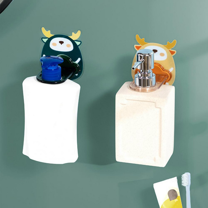 Polica za boce šampona Kapacitet ležaja bez bušenja Samoljepljivi zidni organizator za gel za tuširanje u obliku jelena za dom