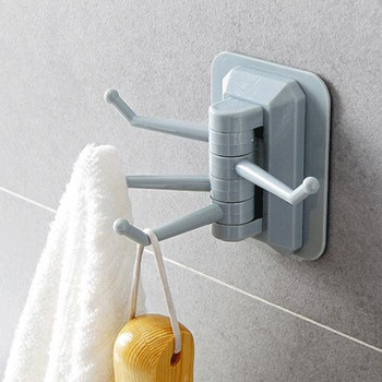 Αυτοκόλλητος κινητός γάντζος με γάντζο τοίχου Γάντζος για πετσέτες μπάνιου Πολυλειτουργικός γάντζος παλτών Αντισκωριακός γάντζος κρεμάστρα για κουζίνα Кухня