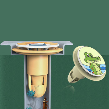 Карикатура Капак за оттичане на пода Канализационен филтър за дезодорант Мивка против миризми Филтър за оттичане на вода в банята Аксесоари за баня