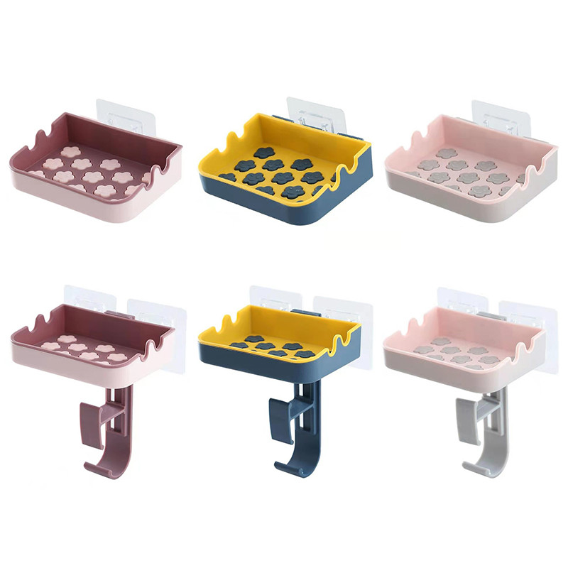 Ziepju kastes uzglabāšanas plaukts Ziepju turētāja āķa komplekts izlietnes dvieļu uzglabāšanai Vannas istabas piederumi