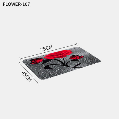 Red Rose&Butterfly vannas istabas pretslīdēšanas paklājiņu komplekts Izturīgs ūdensnecaurlaidīgs dušas aizkaru komplekts pjedestāla paklāja vāks tualetes pārvalks vannas paklāja paklāji