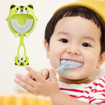 Παιδική οδοντόβουρτσα Χαριτωμένη κεφαλή ζώου σε σχήμα U Lovely Cartoon Παιδική οδοντόβουρτσα σιλικόνης Οδοντιατρική φροντίδα
