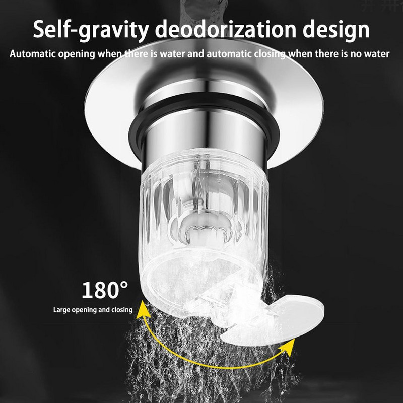 Umivaonik gore Bounce Core Umivaonik Odvod Filter Tuš Hvatač dlaka Sifon Alati Čep Kuhinja Kada Kupaonica Univerzalni cjedilo A6d4