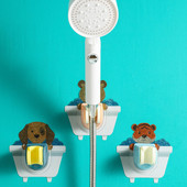 Universāls dušas kronšteins Cartoon Animal Elephant pašlīmējošā pamatne dušas sprauslas kronšteins virtuvei vannas istabai tualetes piederumi