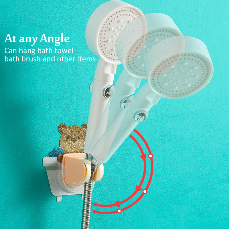 Universāls dušas kronšteins Cartoon Animal Elephant pašlīmējošā pamatne dušas sprauslas kronšteins virtuvei vannas istabai tualetes piederumi