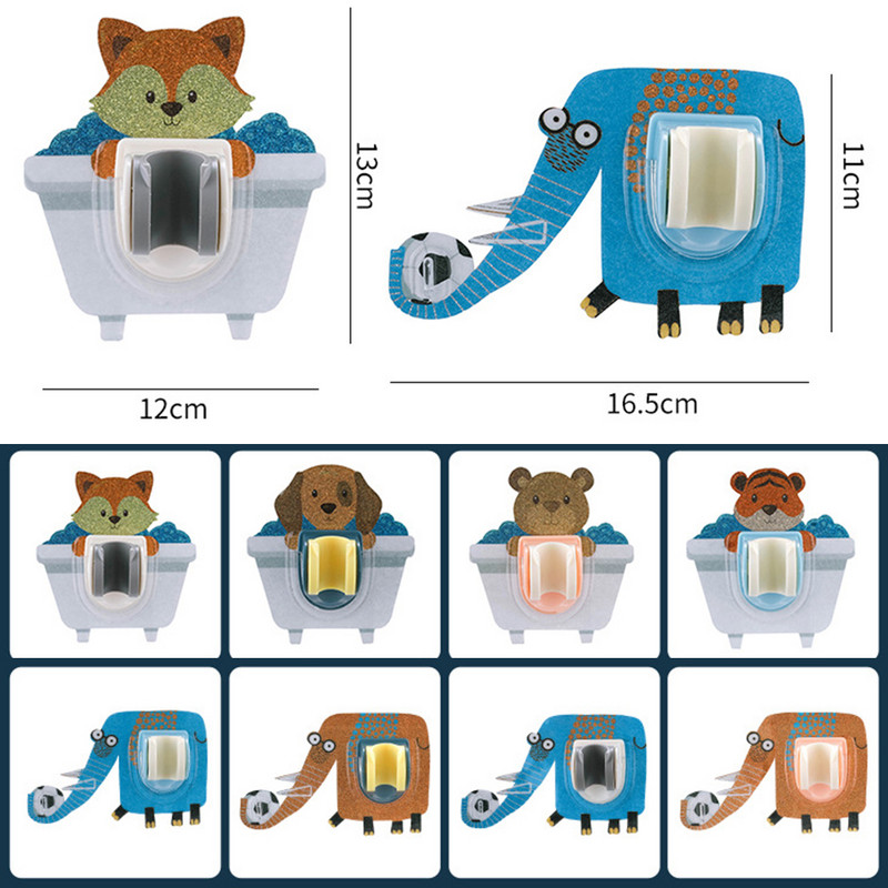 Universāls dušas kronšteins Cartoon Animal Elephant pašlīmējošā pamatne dušas sprauslas kronšteins virtuvei vannas istabai tualetes piederumi