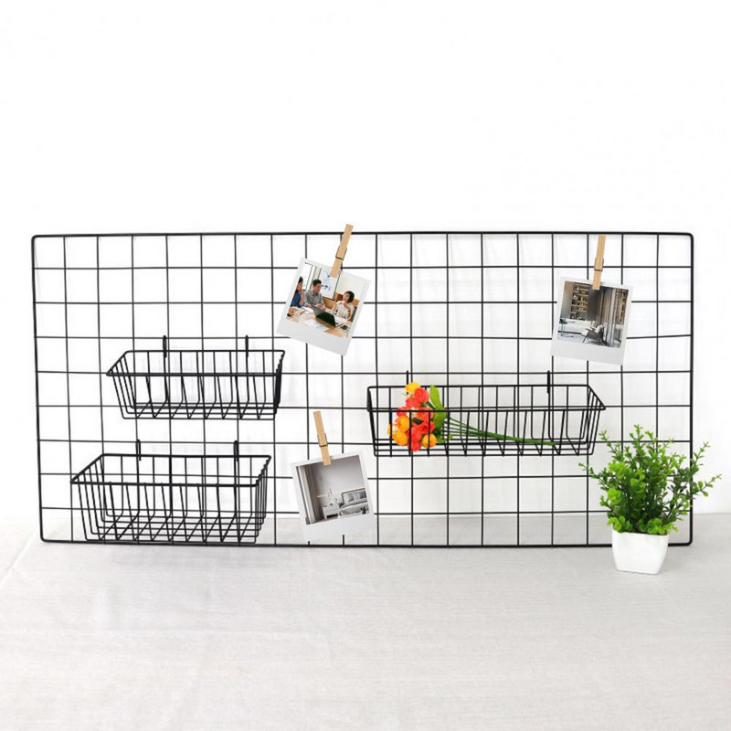 Zidni izložak Kutija za pohranu umjetnina Košara Zidna vješalica Dizajn rešetke Višenamjenska zidna jaka nosiva kuća velikog kapaciteta