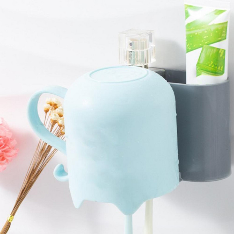 Korisni organizator četkica za zube Plastični stalak za četkice za zube koji ne ostavlja trag i štedi prostor za držač četkica za zube otporan na prašinu