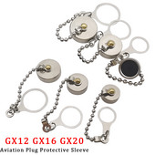 1 kom. Metalni GX16 GX12 GX20 zrakoplovni konektor, zaštitni rukavac, vodootporna kapica za prašinu GX12/16/20, zrakoplovni okrugli poklopac muškog utikača