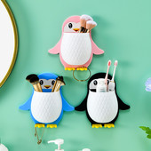 Επιτοίχια βάση κουτιού αποθήκευσης για οδοντόβουρτσα Αυτοκόλλητη σχάρα αποθήκευσης Ξυριστική μηχανή οργάνωσης Αξεσουάρ μπάνιου ράφι αποστράγγισης