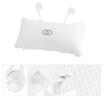 Мрежеста спа нехлъзгаща се омекотена вана спа възглавница вана възглавница за облегалка за глава с вендузи за врата и гърба консумативи за баня