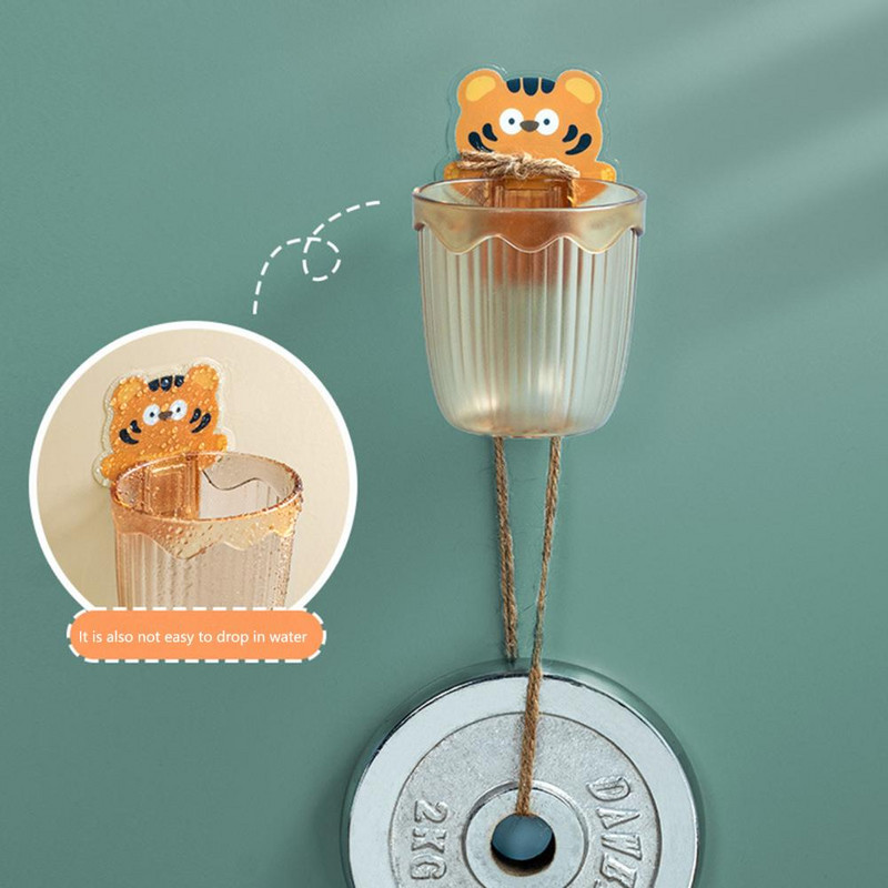 Zobu birstes plaukta notekas dizains Bez urbšanas uzstādīšanas Pie sienas stiprināms zobu birstes glabāšanas statīvs kopmītņu tipam