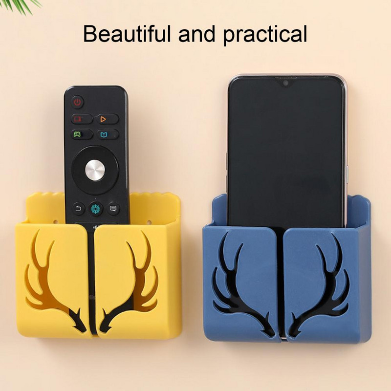 Kutija za pohranu Organizator Držač za mobilni telefon Višenamjenski zidni Creative Antlers daljinski upravljač za dom
