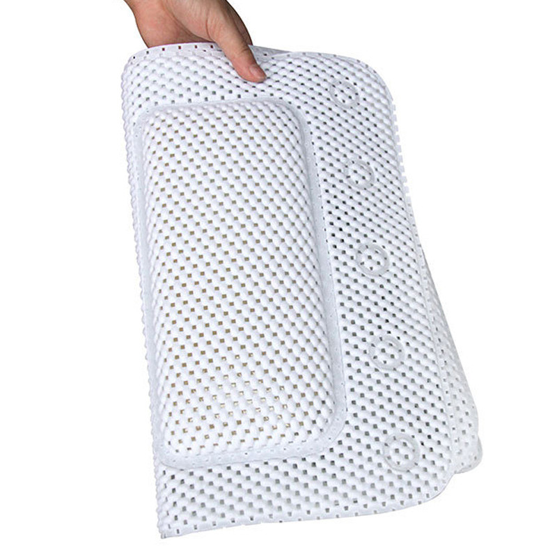 Vannas pretslīdes paklājs vannas spilvens ar mīkstu PVC paklāja spilvena galvas spilvenu vannas istabas vannai