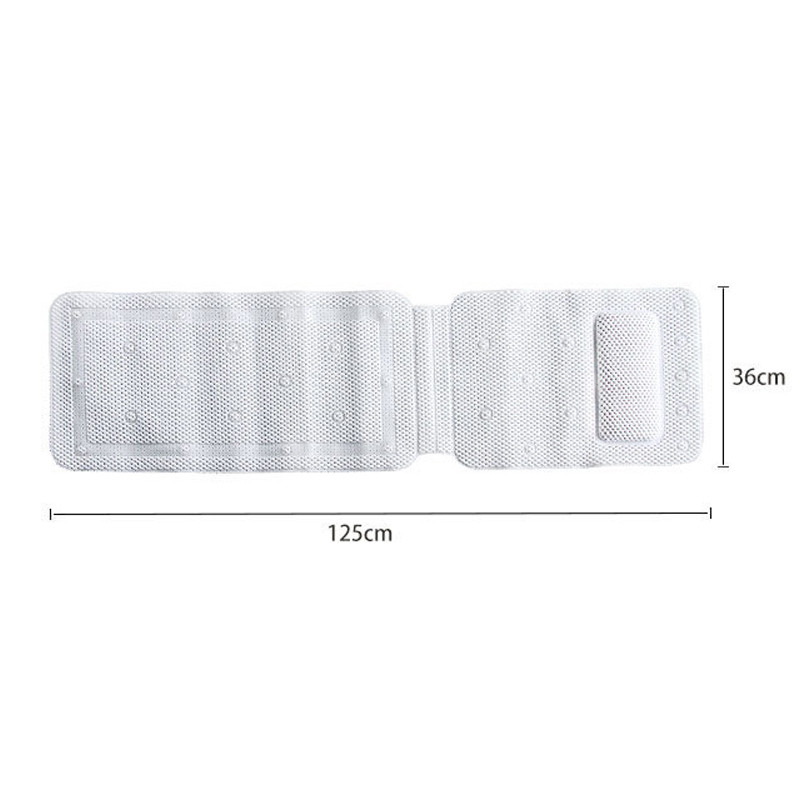 Vannas pretslīdes paklājs vannas spilvens ar mīkstu PVC paklāja spilvena galvas spilvenu vannas istabas vannai