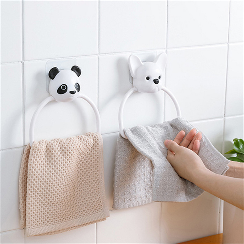 1PC ABS Cartoon Životinje Stalak za ručnike Zidni kupaonski WC Dječji viseći držač za ručnike Vješalica Kućna kuhinja Držač za ručnike Prsten