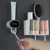 Držač paste za zube za djecu Cjedilo za pastu za zube Samopričvršćivanje 2 mjesta za guranje Plastični Višenamjenski Automatski