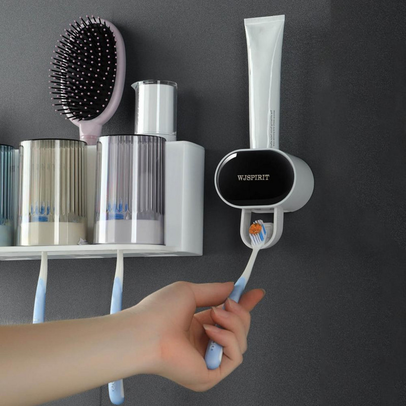 Držač paste za zube za djecu Cjedilo za pastu za zube Samopričvršćivanje 2 mjesta za guranje Plastični Višenamjenski Automatski