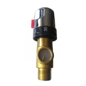 1PCS месинг G1/2 мъжки 3-пътен термостатичен смесителен вентил Душ за контрол на температурата на водата S9R6