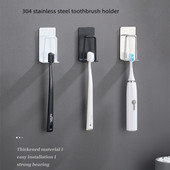 Izdržljivi držač četkice za zube od nehrđajućeg čelika Nosač britvice Vrsta paste za kupaonicu Zidni nosač Spremište za male predmete Kuhinjski pribor