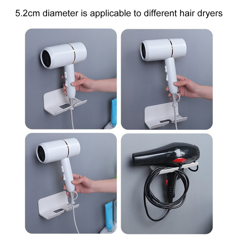 Zidni držač za pohranu Stalak za sušilo za kosu Polica za kadu Police za pohranu Dodaci Police Nosač za kućnu kupaonicu