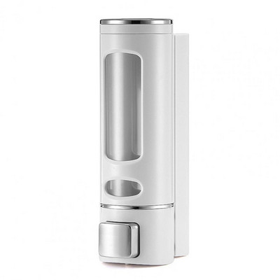 400 ml šķidro ziepju dozators, izturīgs presēšanas veids, pie sienas stiprināms roku mazgāšanas ziepju dozators vannas istabai