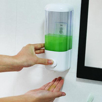 500ML монтиран на стена дозатор за сапун Дезинфектант за баня Шампоан Контейнер за душ гел Бутилка за баня Кухненски аксесоари