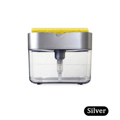 Ziepju dozatora sūknis ar sūkli Manuāla prese tīrīšanas šķidruma tvertne Manuāla preses ziepju organizators virtuves rīks