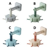 Višenamjenska vješalica Vješalica za pohranu bez bušenja Rotirajuća za 360 Kuhinjska polica za žlice Zidna plastična polica za kupaonske ručnike