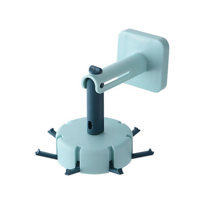 Višenamjenska vješalica Vješalica za pohranu bez bušenja Rotirajuća za 360 Kuhinjska polica za žlice Zidna plastična polica za kupaonske ručnike