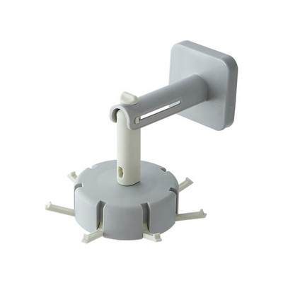 Višenamjenska vješalica Vješalica za pohranu bez bušenja Rotirajuća za 360 Kuhinjska polica za žlice Zidna plastična polica za kupaonske ručnike