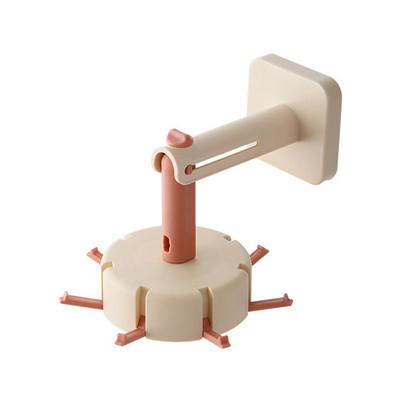 Višenamjenska vješalica Vješalica za pohranu bez bušenja Rotirajuća za 360 Kuhinjska polica za žlice Zidna plastična polica za kupaonske ručnike