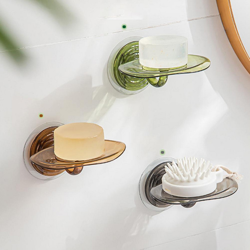 Stalak za sapun Drenažni odvod Posuda za sapun Dizajn Lotus Leaves Kreativni Anti-padajući Anti-klizni Održavajte uredan ABS Bez bušenja za kupaonicu