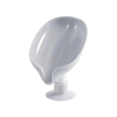 Suport pentru săpun în formă de frunză Cutie de vase din plastic albastru gri de calitate ridicată cu ventuză Suport pentru burete de bucătărie pentru baie Scurgere de apă