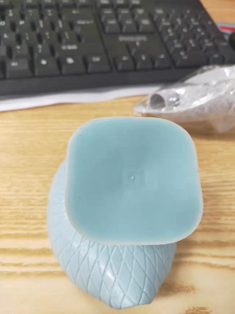 Σαπουνοθήκη σε σχήμα φύλλου Πλαστικό κουτί πιάτων υψηλής ποιότητας μπλε γκρι με βεντούζα Κουζίνας Μπάνιου Σφουγγαροθήκη Αποχέτευση νερού