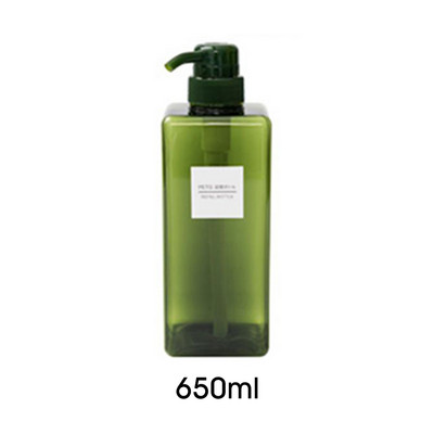 Prazne plastične boce s pumpicom, dozator 250 ml/450 ml/650 ml boce za šampon s tekućim losionom za ponovno punjenje s prozirnom glavom za pumpanje
