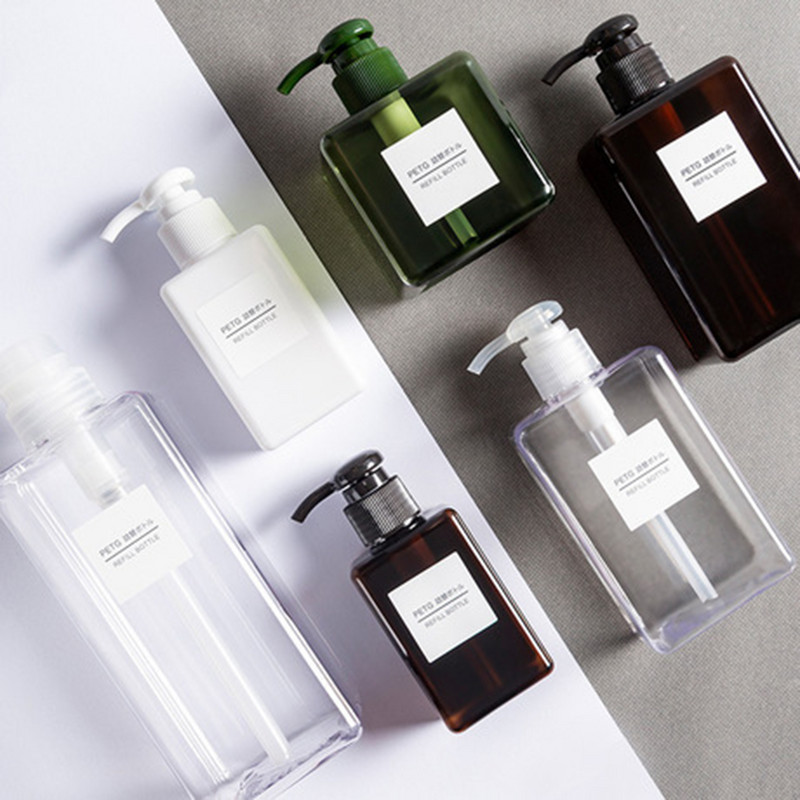 Prazne plastične boce s pumpicom, dozator 250 ml/450 ml/650 ml boce za šampon s tekućim losionom za ponovno punjenje s prozirnom glavom za pumpanje