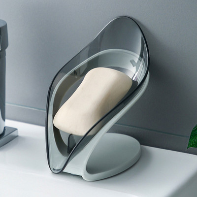 Lehekujuline seebikarp libisemiskindel äravooluseebi hoidik Vannitoa seebihoidja