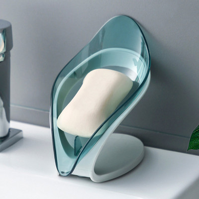 Lehekujuline seebikarp libisemiskindel äravooluseebi hoidik Vannitoa seebihoidja